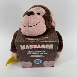 Vtg Huggable Monkey‎ Massager with Removable Hot Cold Therapy Gel Pack NEW